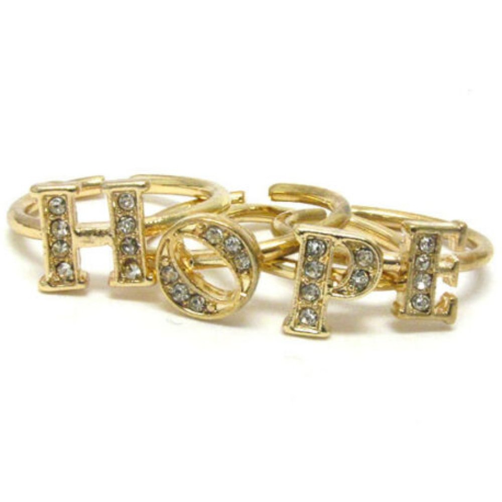 HOPE STACKABLE RING SET GOLD